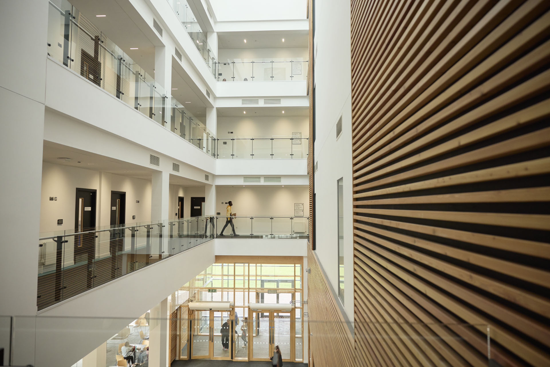 View of the atrium inside the Senate building