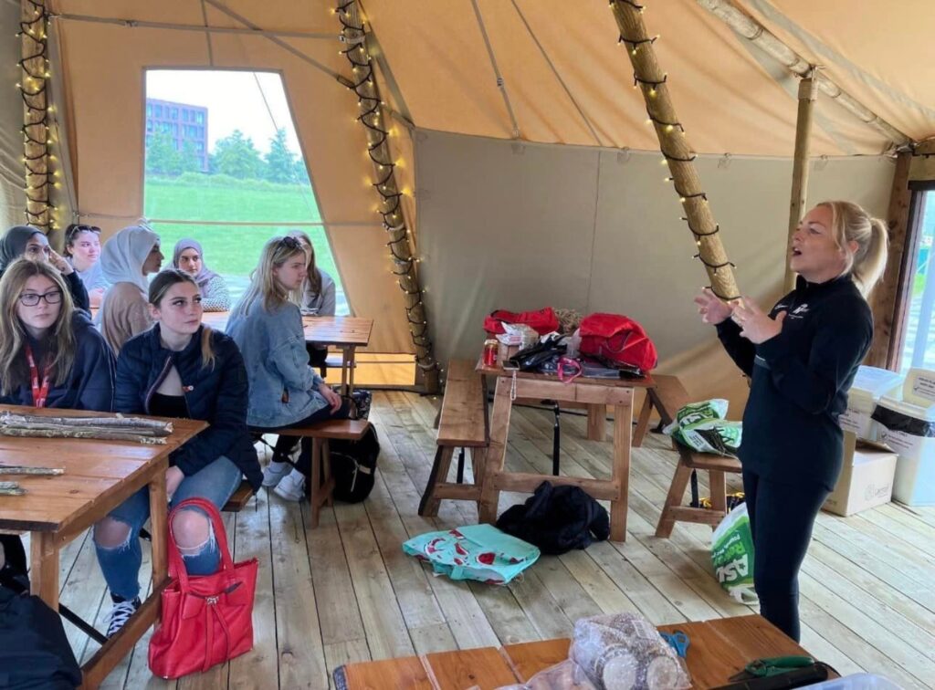 Senior Lecturer Karen Wooley in the UON Forest School