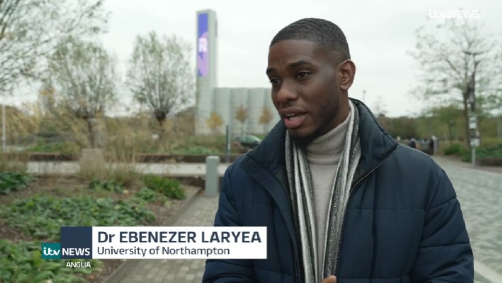 Associate Professor Dr Ebenezer Laryea TV news interview