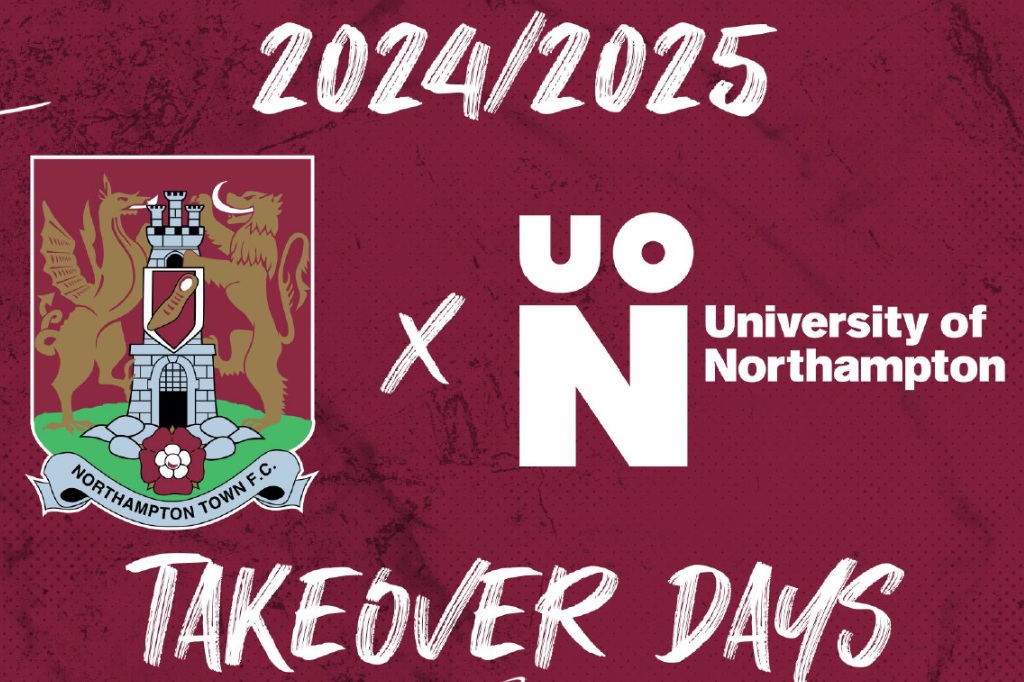 NTFC and UON Takeover Day poster on red background.